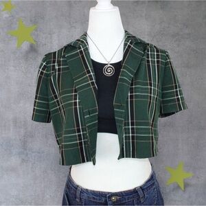 Sunday Best Aritzia Plaid Green Top Size Small